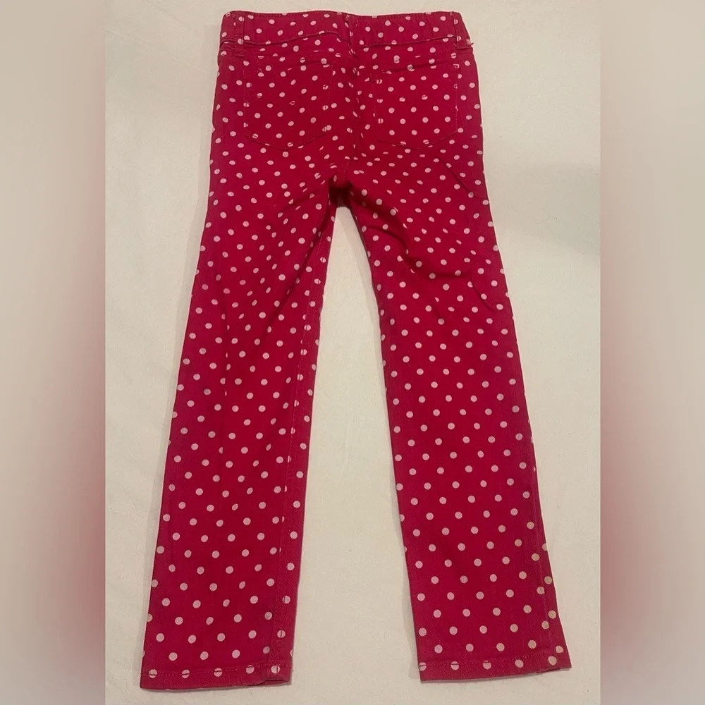 Baby Gap skinny fit pink polka dot pants child size 5